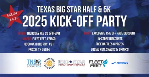 2025 Texas Big Star Kick-Off Party with Fleet Feet and TNSR, 8300 ...