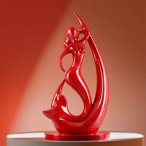 Set of 2 Marble-Finish Statues of Lavish Fish Angels for Kitchen Decor