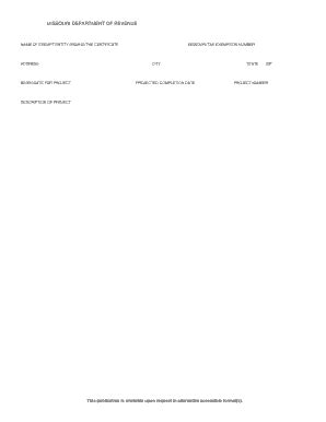 Missouri Tax Exempt Form 5060 - Fill and Sign Printable Template Online