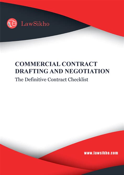 Sample contract drafting checklist - COMMERCIAL CONTRACT DRAFTING AND ...