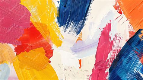 Colorful abstract painting Thick oil paint on canvas Bright colors Red ...