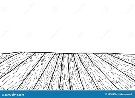 Hand Draw Sketch of Wooden Floor Stock Vector - Illustration of design ...