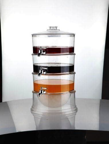 Chef's Star 3 Tier Beverage Cocktails Dispenser & Fruit Infusion with ...