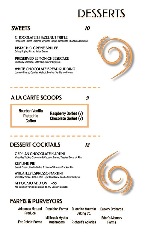 Daily Menu — 501 PRIME