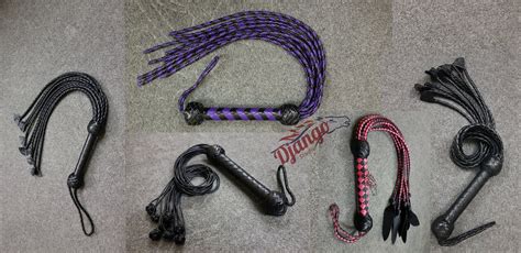 Cat-o-nine Tails Genuine Thick Beautiful Leather Pink, Black, Purple ...