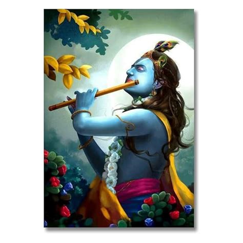 Lord Krishna | Hindu God Posters for Wall | A3 and A4 sizes | 400 GSM ...