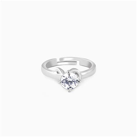 Anushka Sharma Silver Zircon Classic Ring – GIVA