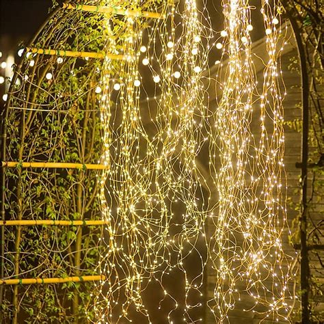 Outdoor Waterfall String Light 10pcs x 2M 200LED Vines Branch LED ...