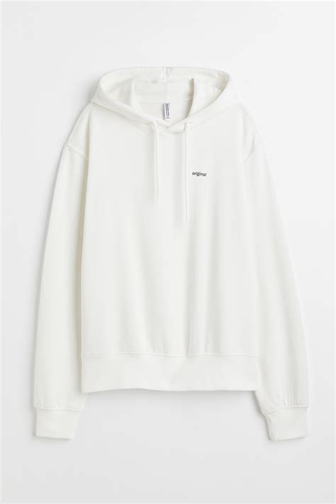 Hoodie - Cream/Original - Ladies | H&M IN