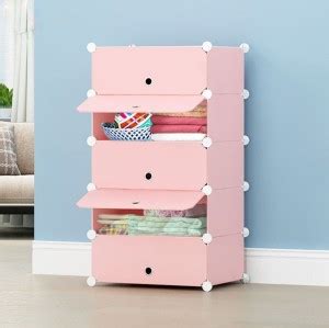 Sasimo 5-Door 5-Shelf Plastic Collapsible PC Collapsible Wardrobe Price ...