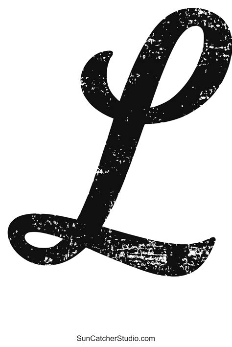 The Letter L In Fancy Writing