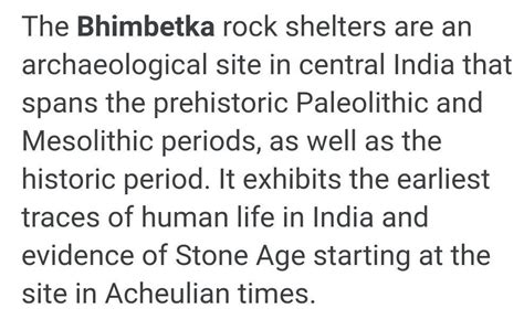Write a short note on bhimbetka - Brainly.in