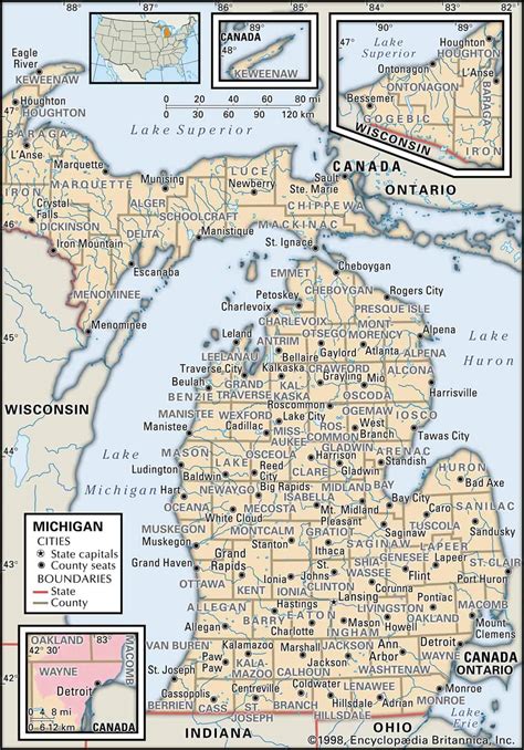 Counties Of Michigan Map - Map Of Rose Bowl