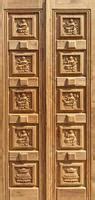 MPT PD1202 1 81x36 Inch 45 mm Frame Burma Teak Wood Pooja Door - 32 mm