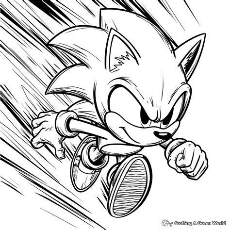 Super Sonic Coloring Page