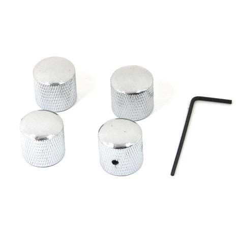 Geesatis 4 PCS Silver Metal Potentiometer Control Knobs Switch Volume ...
