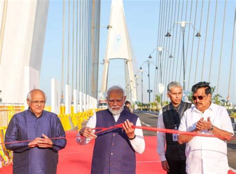 PM inaugurates Sudarshan Setu connecting Okha mainland and Beyt Dwarka ...