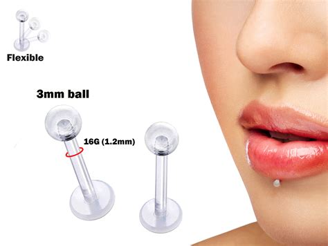 Clear Lip Piercing Stud
