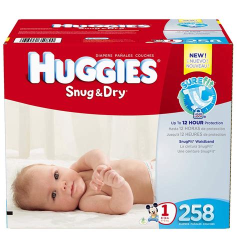 Amazon.com: Huggies Snug & Dry Diapers, Size 1, 258 Count: Health ...