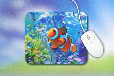 Buy 2000s Frutiger Aero Clown Fish Mouse Pad, 9x8 Old Computer ...