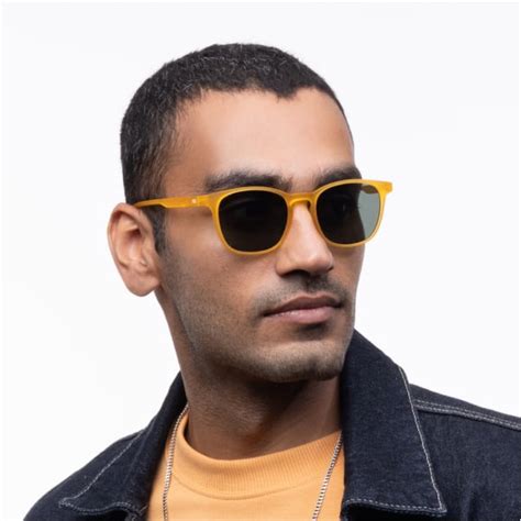 Buy Amber Full Rim Square Lenskart HUSTLR LA E15417-M C6 sunglasses at ...