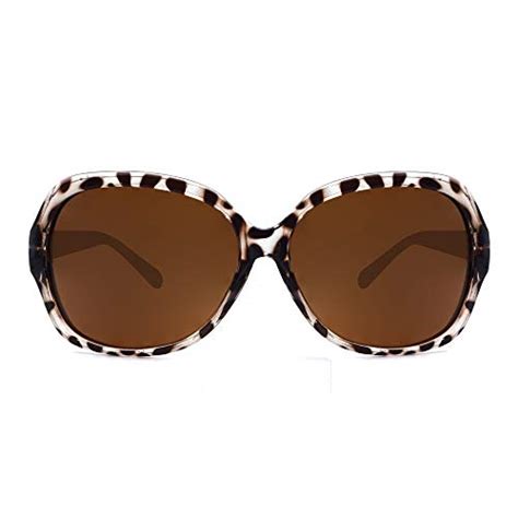 Buy Peter Jones Brown Print Oversized Polarized Sunglasses for Women ...
