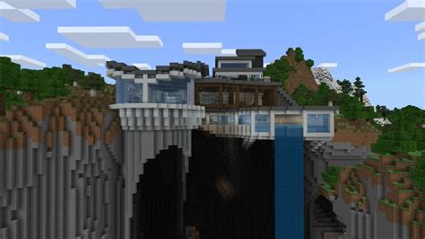 Image result for Cliffside Mansion Minecraft Tutorial
