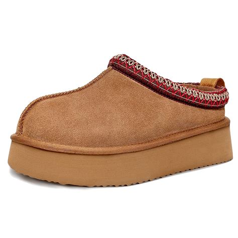 ZEXSAFETY Platform Slippers for Women Snow Winter Womens Slippers ...