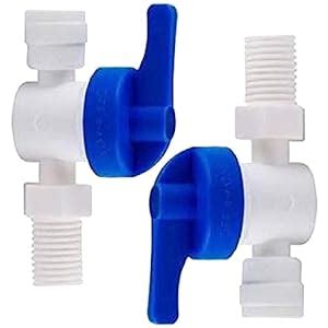 Puredge Inlet Ball Valve Coupling Set Diverter Gate Valve On/Off 1/4 ...