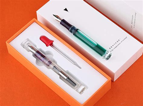 NEW Moonman C1 Eye Dropper Filling Fountain Pen Fully Transparent Large ...