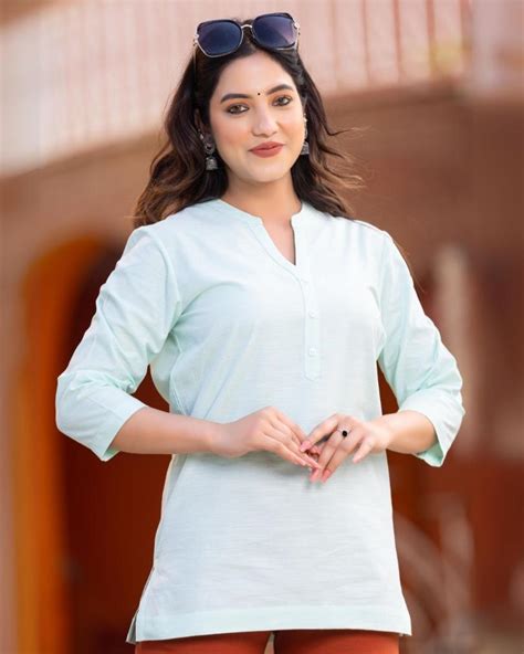 Classic mint short kurta for women ethnic, casual & formal kurtas for ...