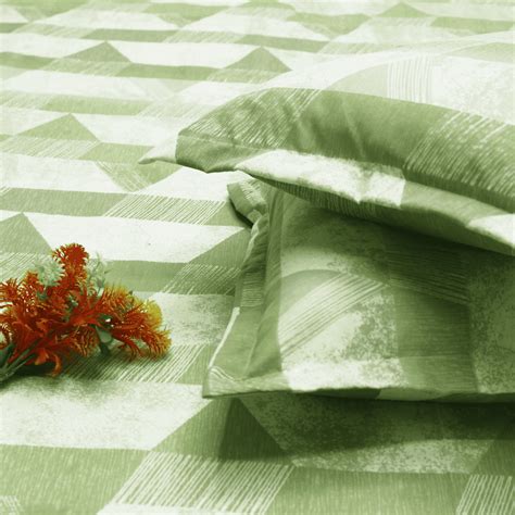 Geometrical 210 TC Cotton Fitted Bedsheet Set – Shop Now – AURAVE