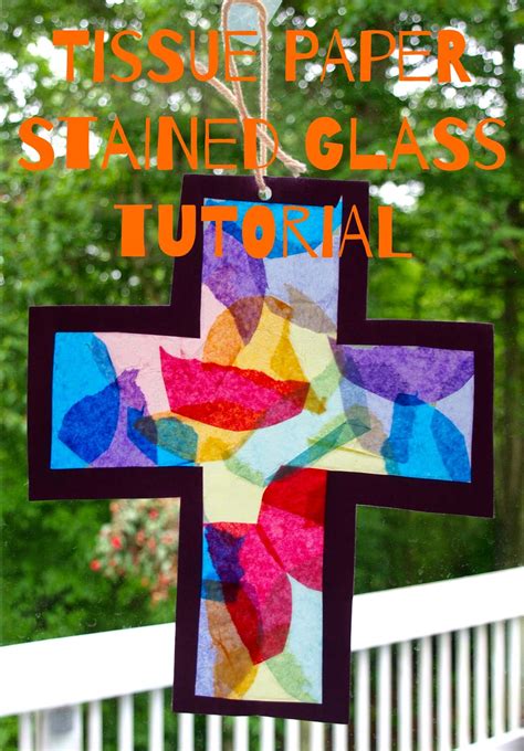 Glimmer Creations: Tissue Paper Stained Glass Craft Tutorial