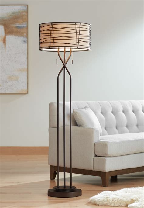 Franklin Iron Works Marlowe Rustic Farmhouse Floor Lamp 60 1/2" Tall ...