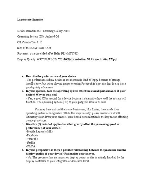 Image result for Laboratory Exercise Basic Formatting Answer