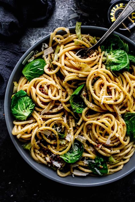 Brussel Sprout Pasta with Parmesan - Platings + Pairings