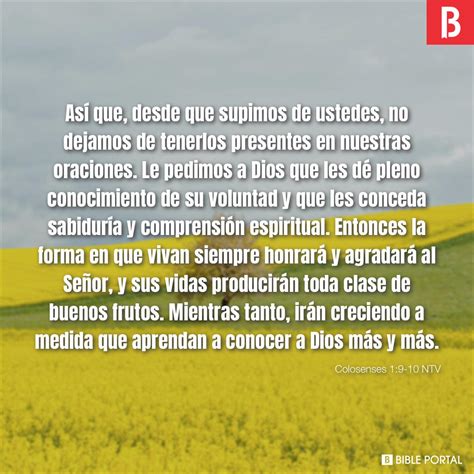 Colosenses 1:9-10 NTV picture - Bible Image- Bible Portal