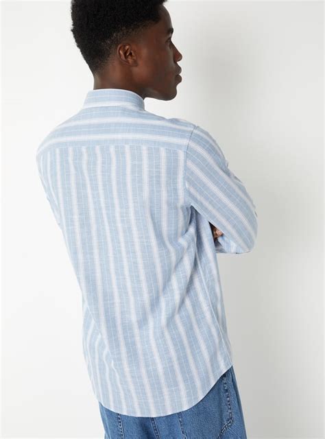 Buy Men Striped Slim Fit Shirt Online at just Rs. 999.0 - 1000016352467 ...