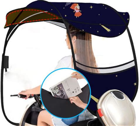 Buy Electric Motorcycle Semi-Closed Umbrella Canopy Awning,Universal ...