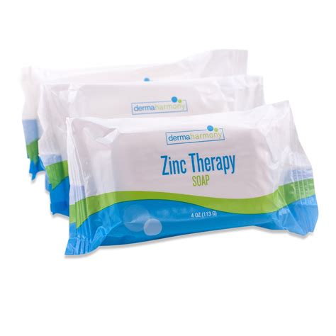 Buy DermaHarmony 2% Pyrithione Zinc ZnP Bar Soap - 4 oz 3 Bars for ...