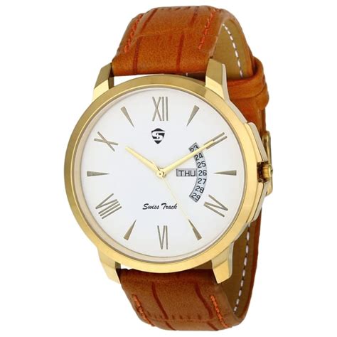 swiss track Analog Leather Strap Watch for Gift Man's & Boy's (ST_0119 ...