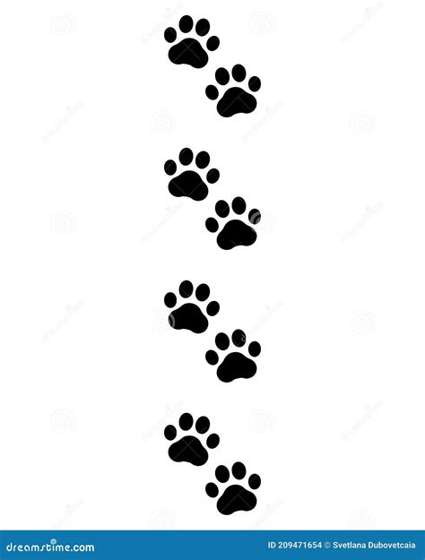 Dog Paw Print Outline