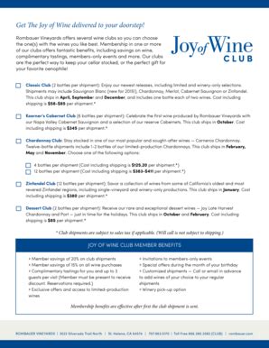Fillable Online Our paper application - Rombauer Vineyards Fax Email ...