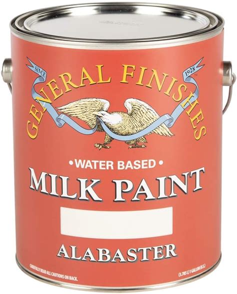 Buy General Finishes Water Based Milk Paint, 1 Gallon, Alabaster Online ...