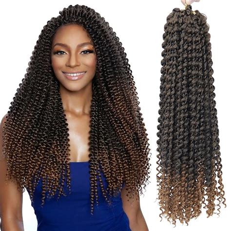 Buy 18 Inch Passion Twist Hair 6 Pack Water Wave Crochet Hair for ...