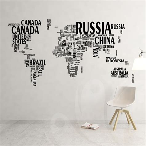 World Map Wall Decal Sticker 的图像结果