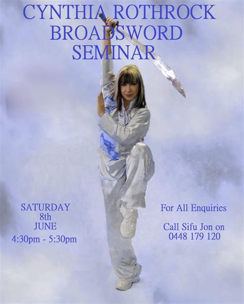 Cynthia Rothrock Broadsword Seminar, PCYC Carindale, Camp Hill, 8 June ...
