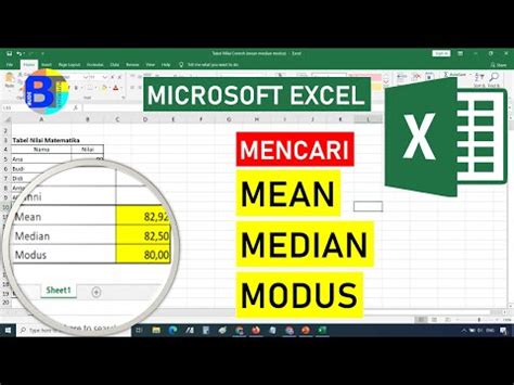 Menemukan Mean, Median, dan Mode di Microsoft Excel - Komputer - 2022