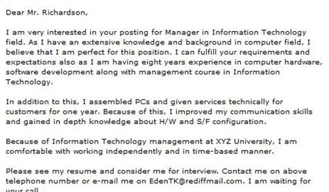 Information Technology Cover Letter 的图像结果