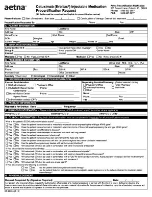 Fillable Online Medication Precertification Request Form - Aetna Fax ...